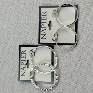 #6 BUNDLE ⅖ SILVER HOOP EARRINGS